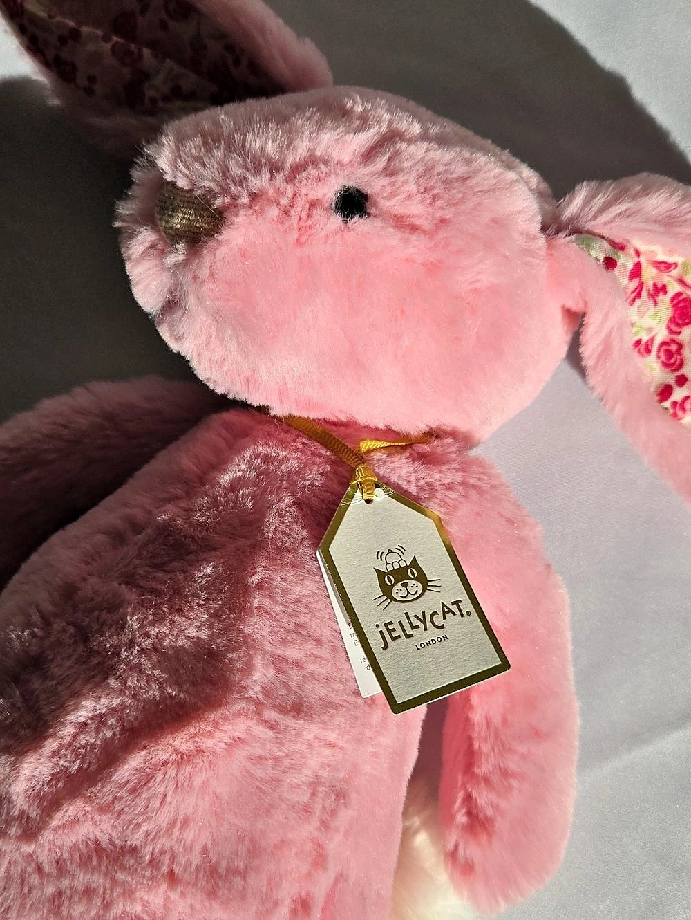 Jellycat Blossom Blush Bunny Pink Floral Plush Bunny NWT - Picture 7 of 10